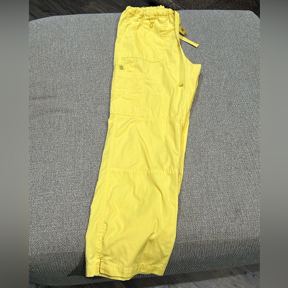 Wink Bright Yellow Scrub Pants